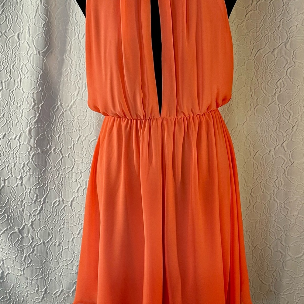 COPY - Lush Bright Orange Flowy Dress. NWT - Picture 3 of 8
